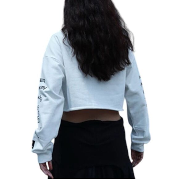 Fig & Viper White  Hello Kitty Pullover Raw Hem Sweater 
Size M - Picture 11 of 11